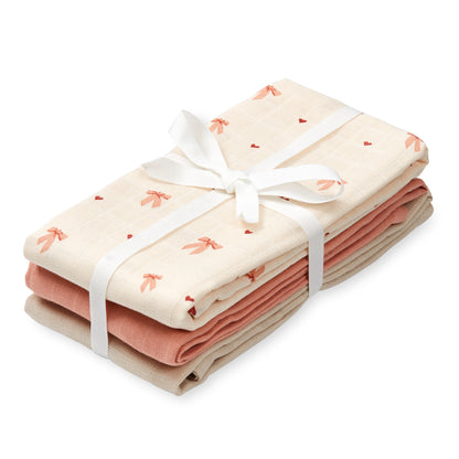 Cam Cam Copenhagen Muslino merliukai "Bows" 3vnt.